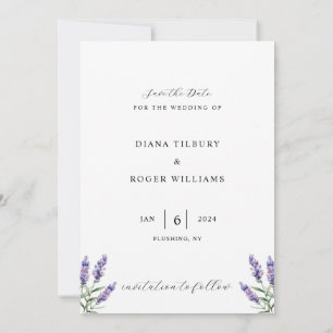 Budget Rustic Lavender Save The Date