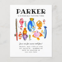 Budget Rustic O-Fish-al Reel Fun Fishing Birthday