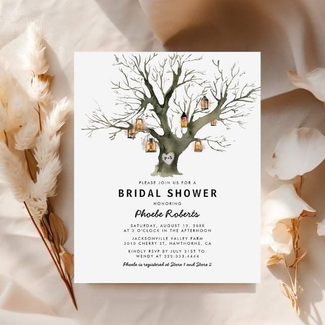 Budget Rustic Oak Tree Bridal Shower Invitation (Creator Uploaded)