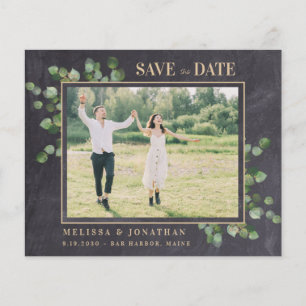 Budget Rustic Photo Eucalyptus Save The Date