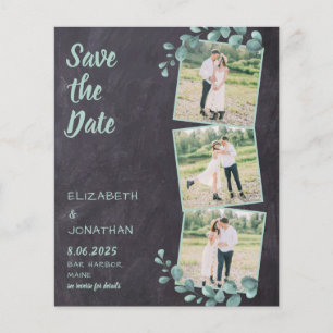 Budget Rustic Photo Greenery QR Code Save The Date