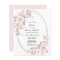 Budget Rustic Pink Rose Floral Baptism Invitation