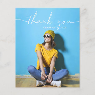 Budget Rustic Script Graduation Thank You Cards
