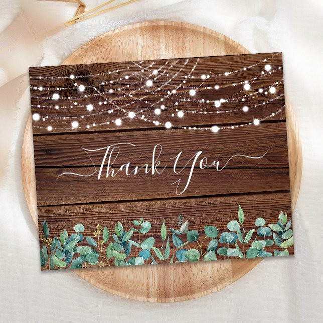 Budget Rustic String Lights Wedding Thank You      (Creator Uploaded)