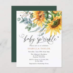 Budget Rustic Sunflower Baby Shower Sprinkle