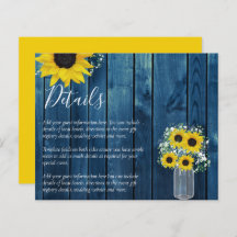 BUDGET Rustic Sunflower Wedding Details Enclosure