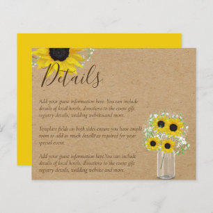 BUDGET Rustic Sunflower Wedding Details Enclosure