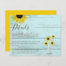 BUDGET Rustic Sunflower Wedding Details Enclosure
