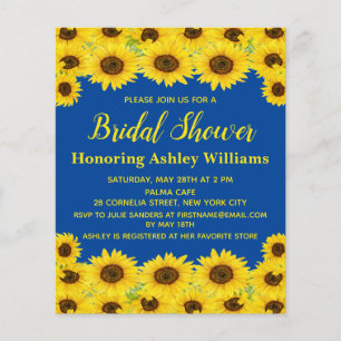 Budget Rustic Sunflowers Bridal Shower Invitation