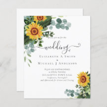 BUDGET Rustic Sunflowers Eucalyptus Leaves Wedding