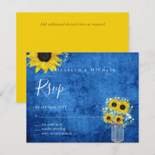 BUDGET Rustic Sunflowers RSVP Wedding