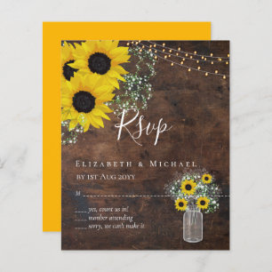 BUDGET Rustic Sunflowers RSVP Wedding