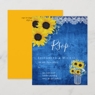 BUDGET Rustic Sunflowers RSVP Wedding