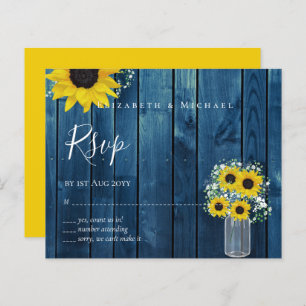 BUDGET Rustic Sunflowers RSVP Wedding