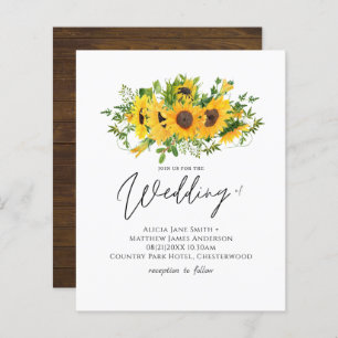 Budget Rustic Sunflowers Southern Wedding