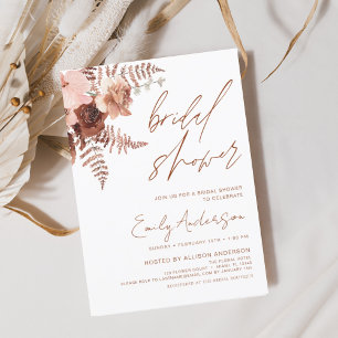 Budget Rustic Terracotta Floral Boho Bridal Shower