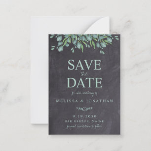 Budget Rustic Watercolor Greenery Save The Date Card