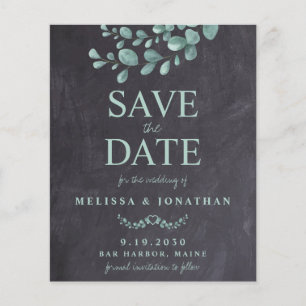 Budget Rustic Wedding Eucalyptus Save The Date