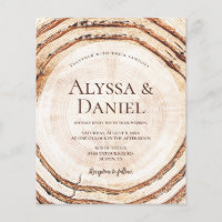 Budget Rustic Wedding Wood Cut Grain Custom