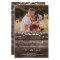 Budget Rustic Wood QR Code RSVP Wedding Invite