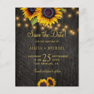 Budget rustic wood wedding save the date postcard