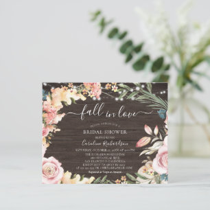 Budget  Rustic Wooden Floral Bridal Shower Flyer