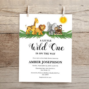 Budget Safari Animals Baby Shower Invitation