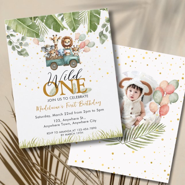 Budget Safari Photo 1st Wild One First Birthday (Creator Uploaded)