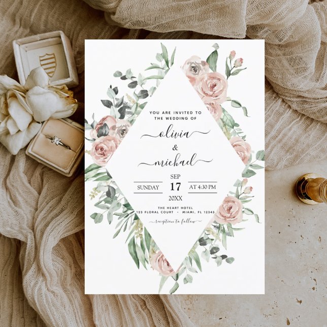 Budget Sage Green Eucalyptus Wedding Invitation (Creator Uploaded)