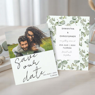 Budget Sage Green Photo  Save the Date