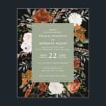 Budget sage green terracotta floral rustic elegant flyer<br><div class="desc">Budget rustic watercolor floral wedding invite. With beautiful natural,  terracotta,  blush pink,  black and sage green pampas grass eucalyptus watercolor details. This modern wedding invite is sure to set the style for your big day.</div>