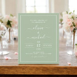 Budget Sage Green Wedding Modern Typography Flyer<br><div class="desc">Budget Sage Green Wedding Spring or Summer Wedding Invitations - includes beautiful and elegant script typography with a modern simple and classic colour for the special Wedding day celebration.</div>