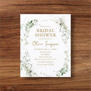 Budget Sage Greenery Bridal Shower Flyer
