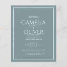 BUDGET Sage MONOCHROME Wedding Flyer