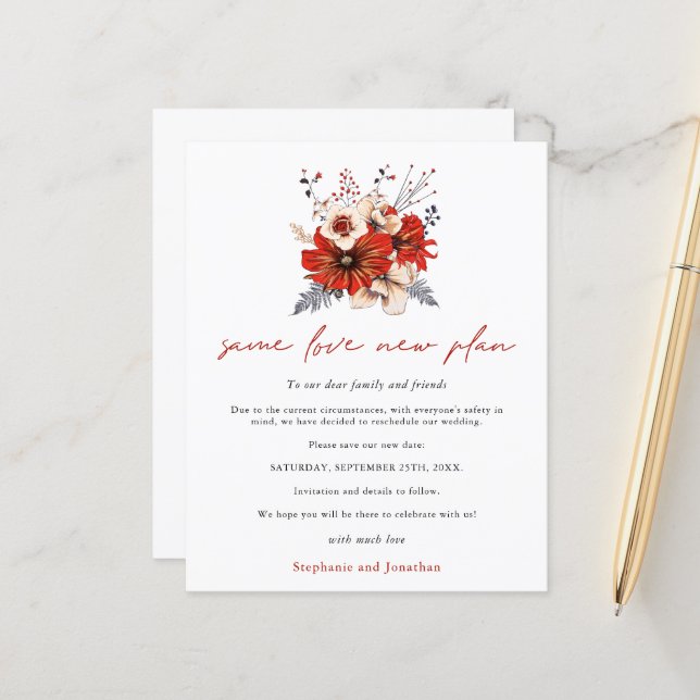 Budget Same Love New Plan Wedding Save The Date (Front/Back In Situ)