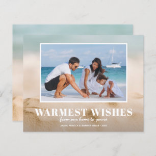 Budget Sand and Sea Beach Photo Christmas Cards
