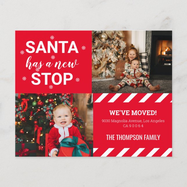 BUDGET Santa has new Stop Weve Moved Photo Moving (Front)