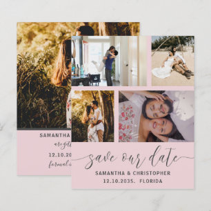 Budget Save Our Date Blush Pink Invitation