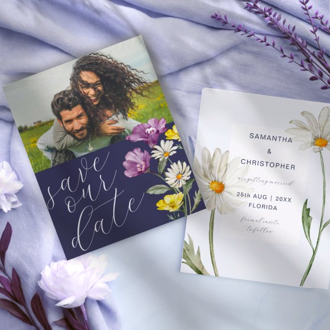 Budget Save Our Date Wildflower Photo Wedding (Creator Uploaded)
