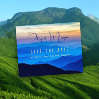 Budget Save the Date Blue Mountain Wedding