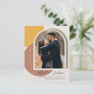 Budget Save the Date Bold Abstract Arch Photo