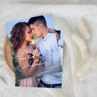 Budget Save the Date Modern Names Photo VerticalV3