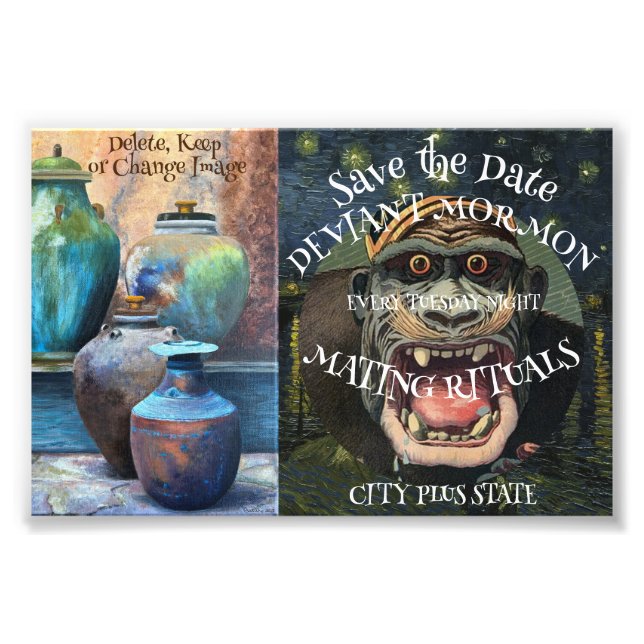 Budget Save the Date Party Invitation Photo Print (Front)