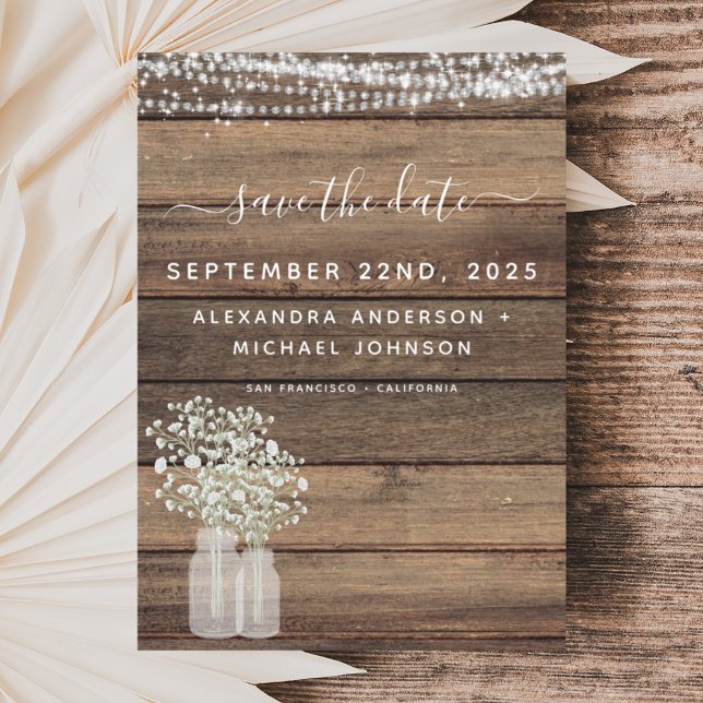 Budget Save the Date Rustic Farmhouse Invitation Flyer (Creator Uploaded)