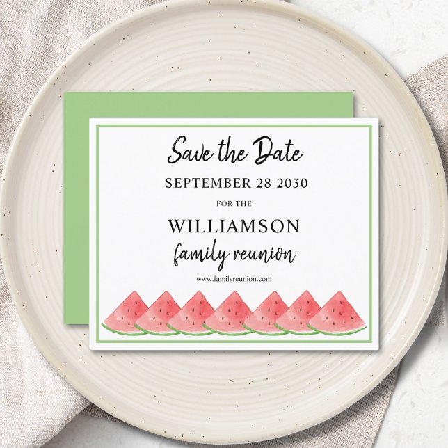 Budget Save The Date Watermelon Family Reunion  (Creator Uploaded)