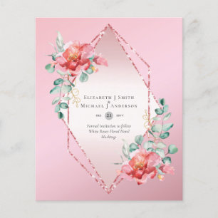 BUDGET SAVE THE DATES - White Roses Floral Flyer