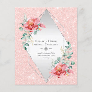 BUDGET SAVE THE DATES - White Roses Floral Flyer