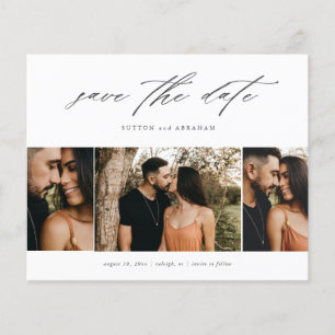 Budget Script 3 Photo Save the Date Paper Sheet