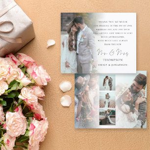 Budget Script 6 Photos Wedding Thank You