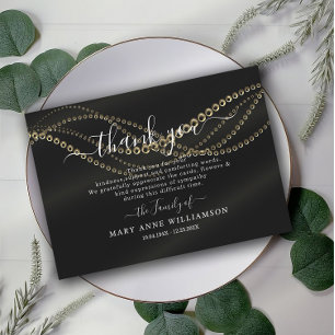 Budget Script Funeral Thank You Card